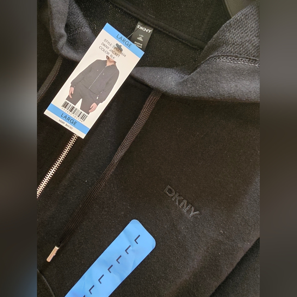 DKNY Hoodie in Black, Tan, Or Blue, 2 Sizes Available.  Price Is For 1 Hoodie - Picture 3 of 11